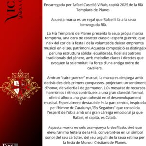 vicara notes al programa